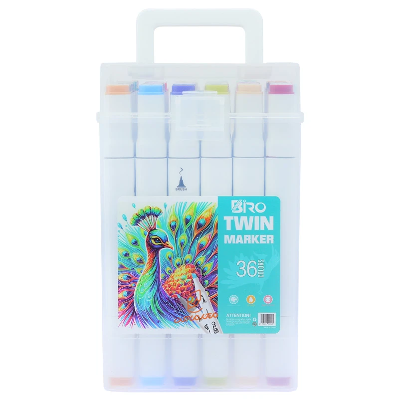 ماژیک راندو 36 رنگ 2 سر بیرو BIRO (1).jpg