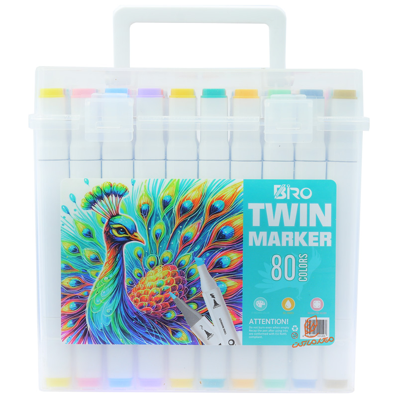 ماژیک راندو 80 رنگ 2 سر بیرو BIRO