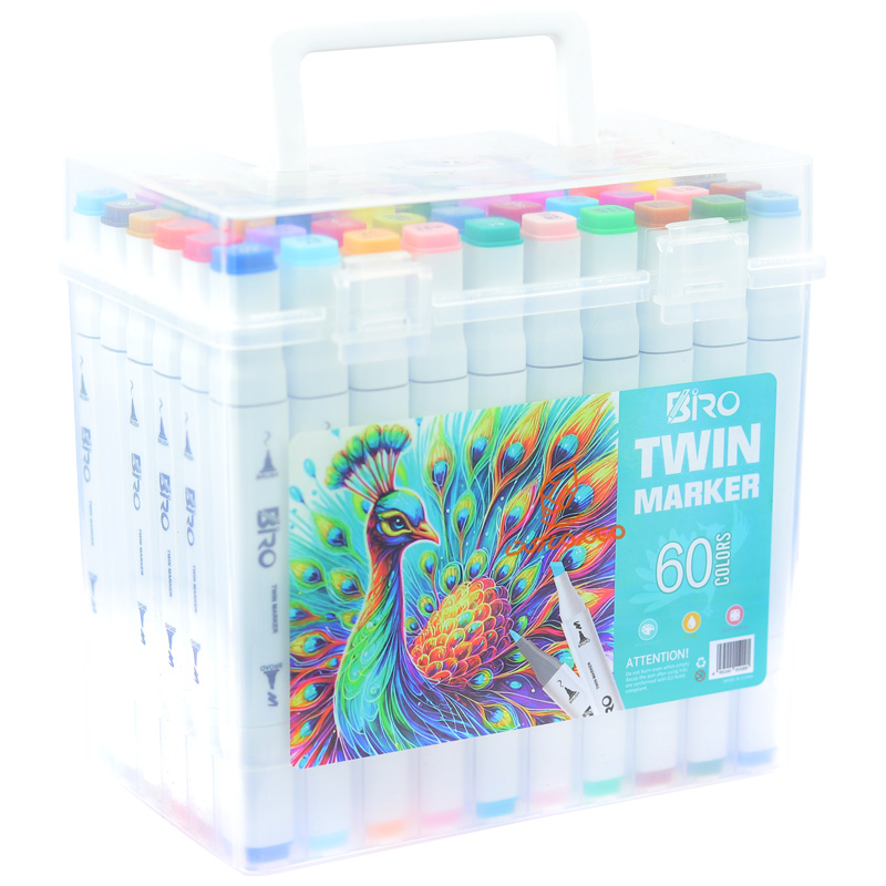 ماژیک راندو 60 رنگ 2 سر بیرو BIRO (2).jpg