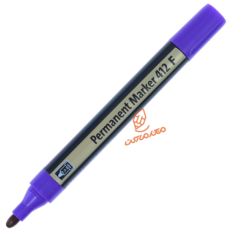 ماژیک جوهر ثابت (پرمننت) پلیکان سر گرد مدل 412F بنفش.jpg
