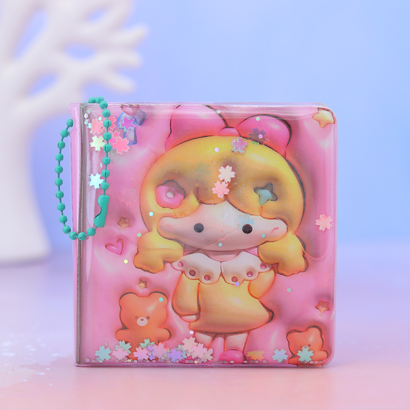 دفترچه یادداشت آکواریومی طرح دختر خندان استیکر دار XM-18 (2).jpg