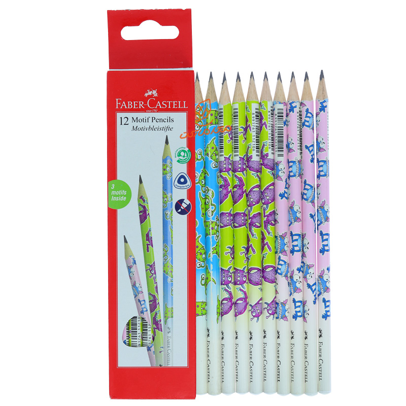 مداد مشکی 12 عددی مدل motif pencils طرح دار فابر کاستل FABERCASTELL (2).jpg