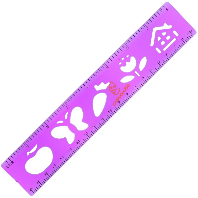 خط کش 20CM ژله ای شابلون دار ( نقاشی کودکان) (3).jpg