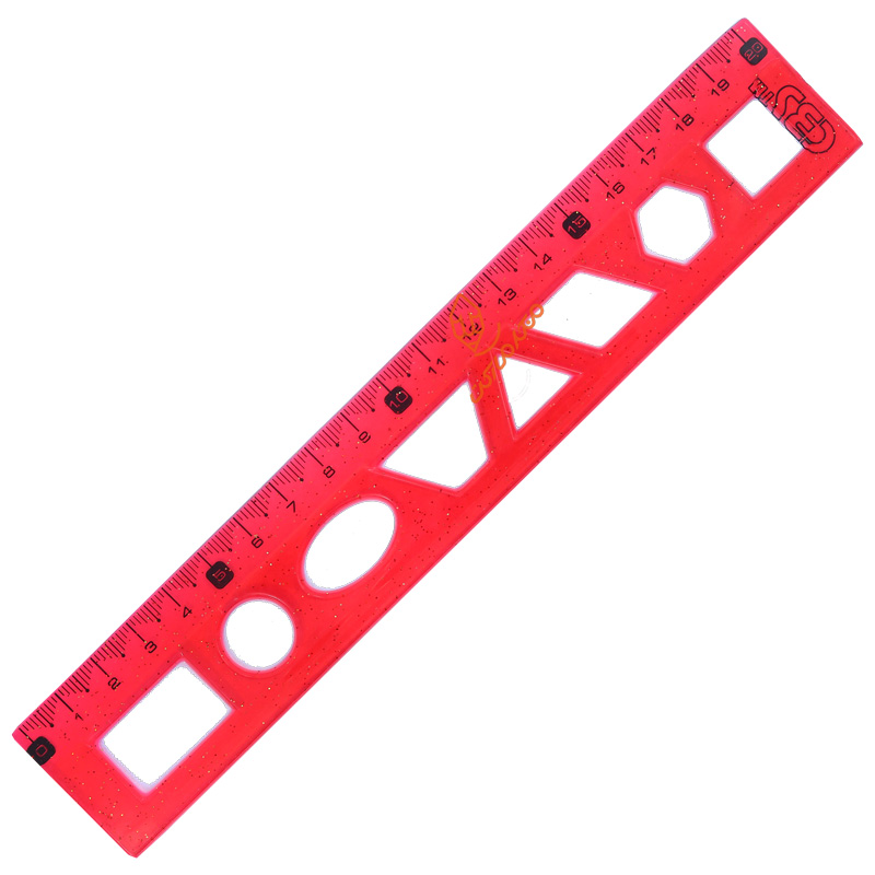 خط کش 20cm ژله ای شابلون دار ( اشکال هندسی )  MJ-121 سی بی اس (2).jpg