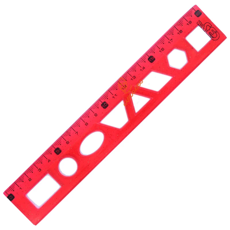 خط کش 20cm ژله ای شابلون دار ( اشکال هندسی )  MJ-121 سی بی اس (2).jpg