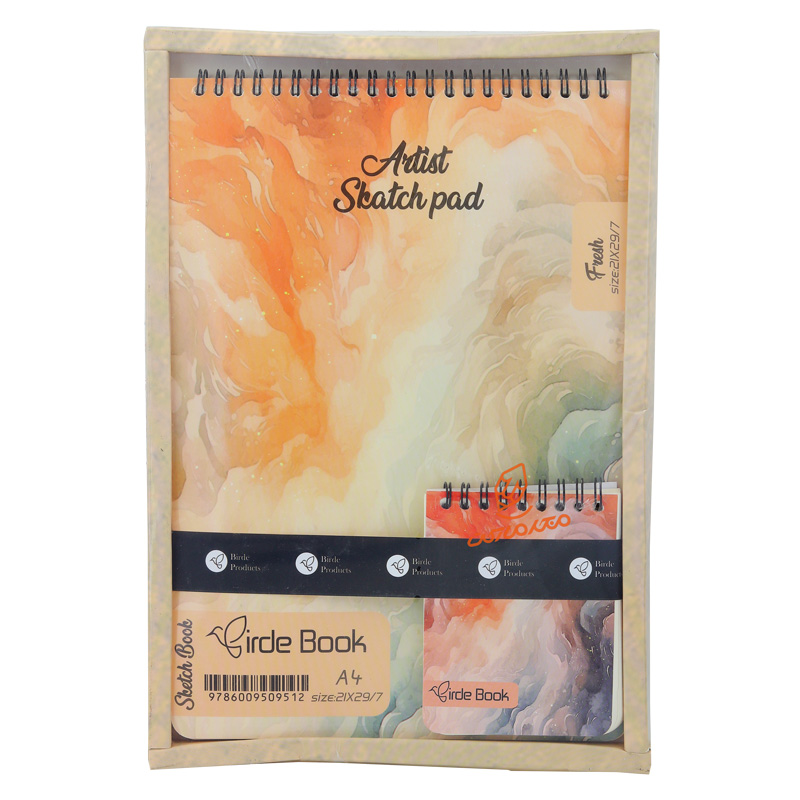 دفتر طراحی A4 به همراه دفتریادداشت BIRDE BOOK (8).jpg