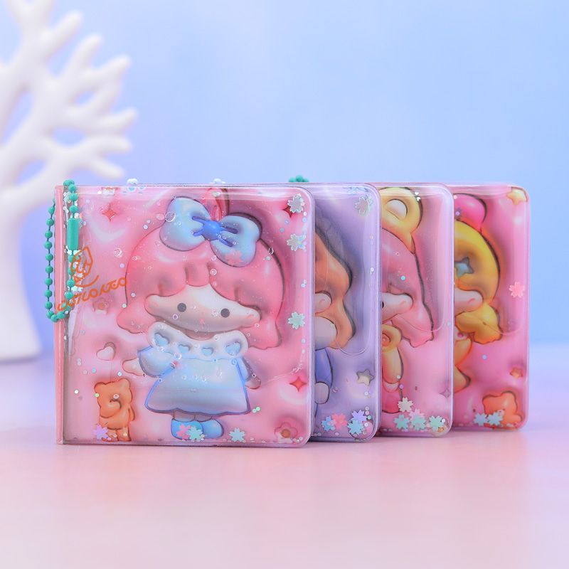 دفترچه یادداشت آکواریومی طرح دختر خندان استیکر دار XM-18