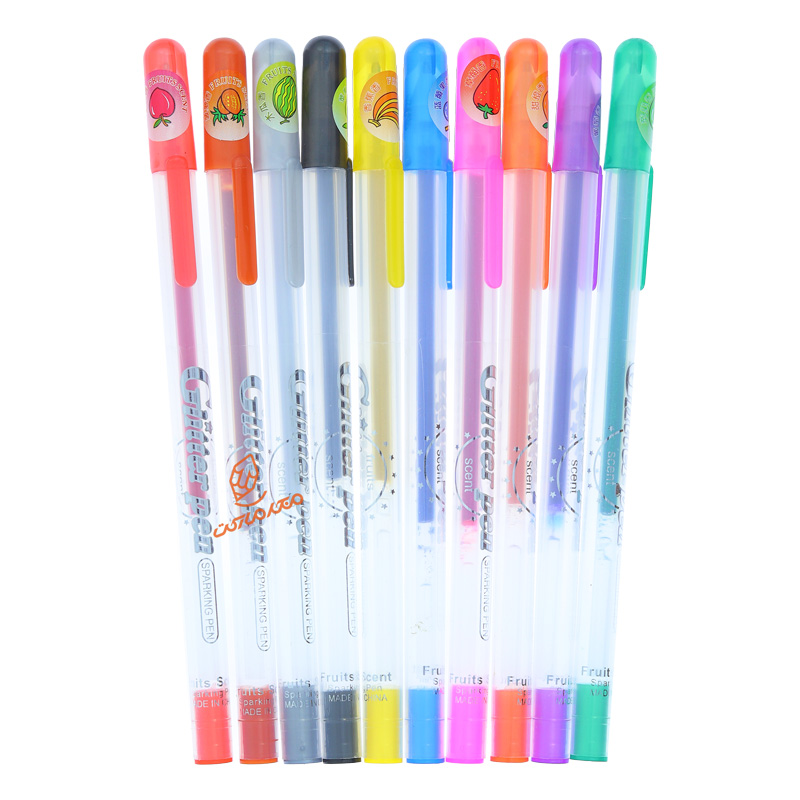 خودکار اکلیلی 10 رنگ مدل GLITTER PEN