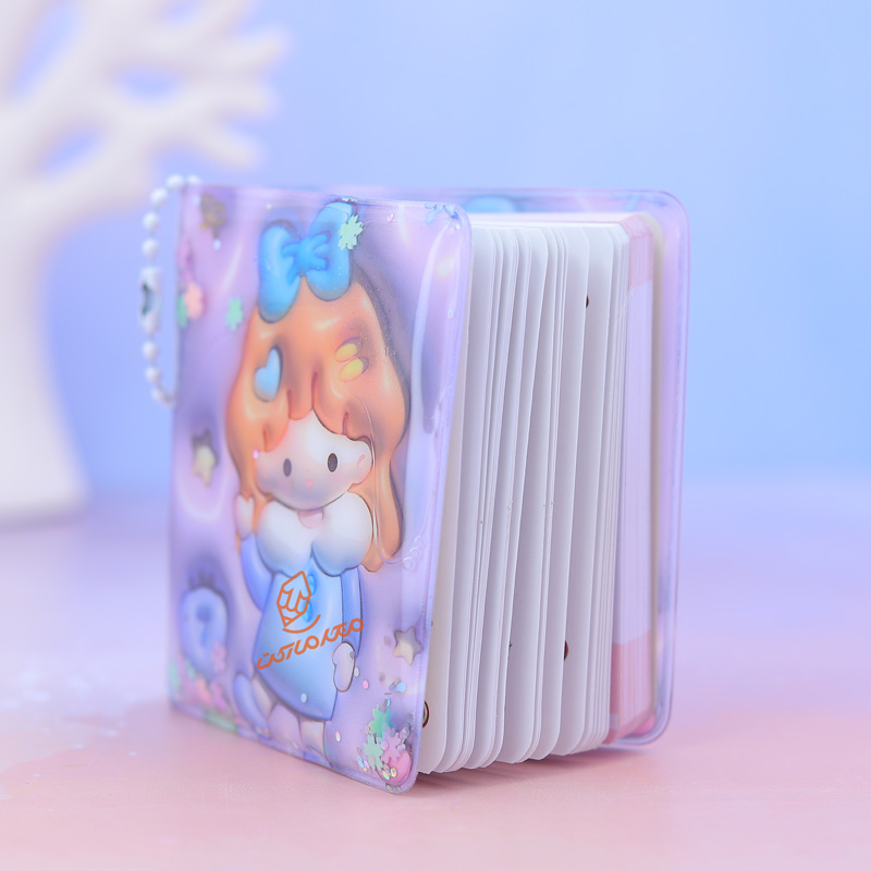 دفترچه یادداشت آکواریومی طرح دختر خندان استیکر دار XM-18 (6).jpg