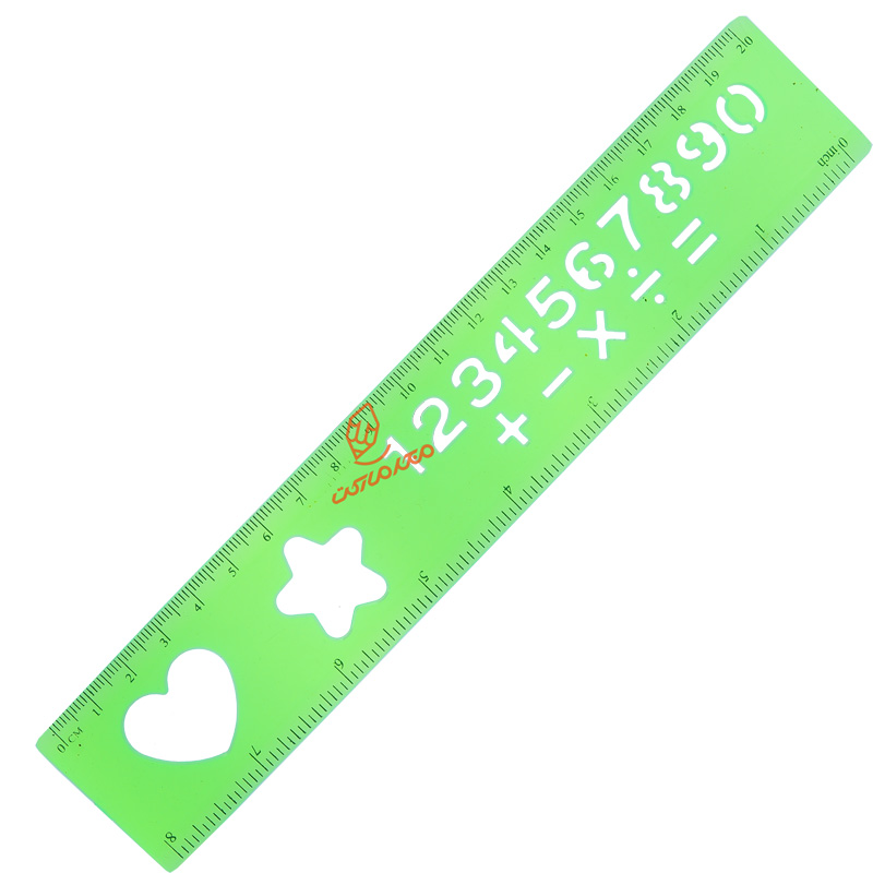 خط کش 20CM ژله ای شابلون دار ( شابلون اعداد ) (2).jpg