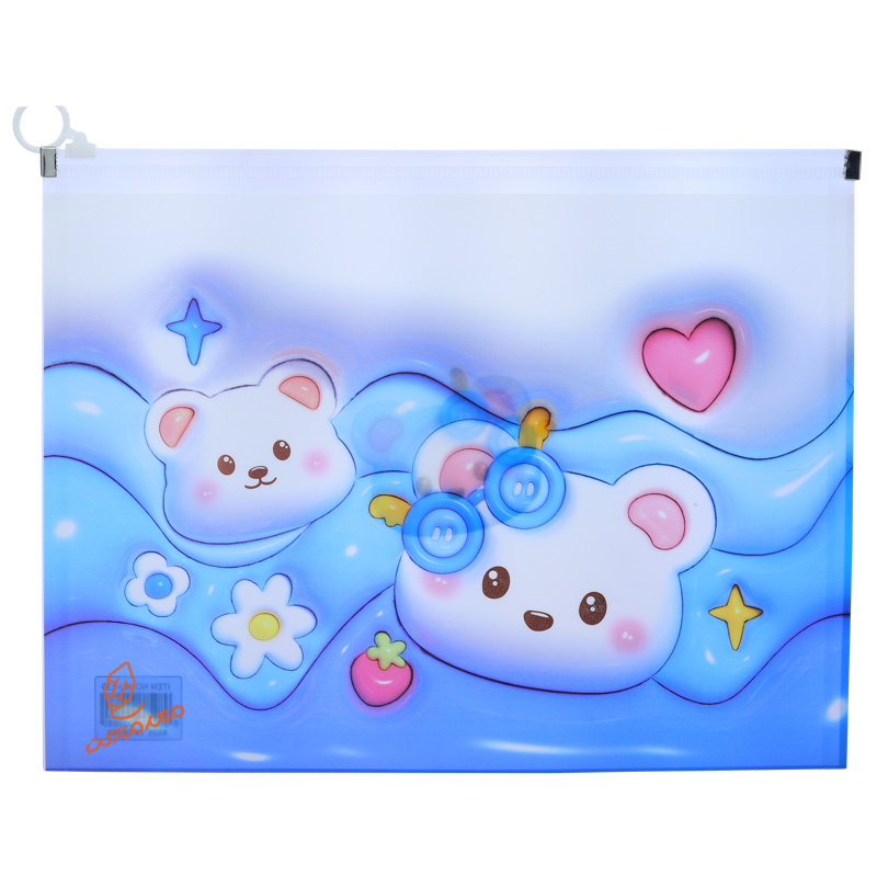 پوشه زیپ دار فانتزی طرح خرس WJ-137 (6).jpg