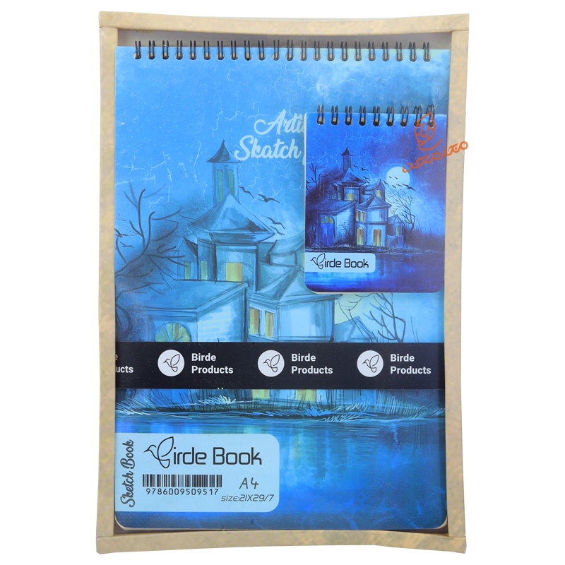 دفتر طراحی A4 به همراه دفتریادداشت BIRDE BOOK (2).jpg