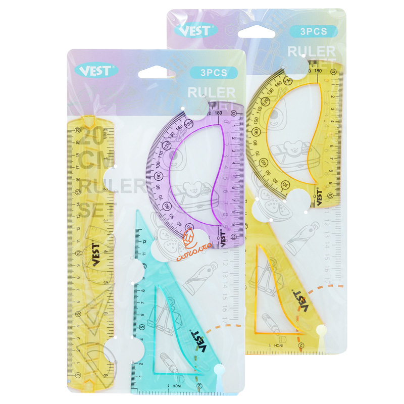 ست خط کش ، گونیا  ، نقاله وست VEST