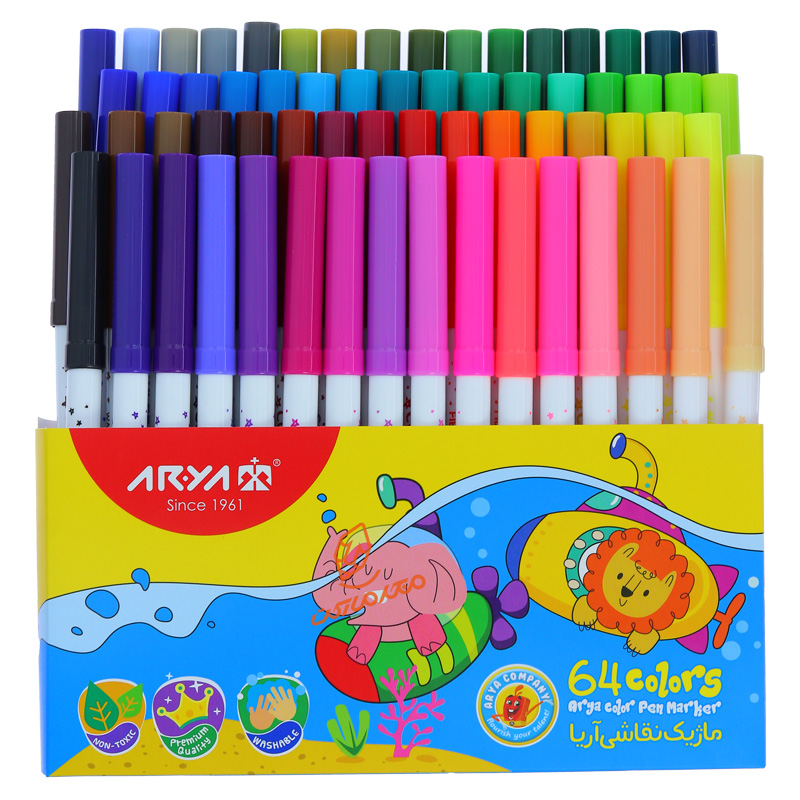 ماژیک رنگ آمیزی 64 رنگ 9085 آریا ARYA