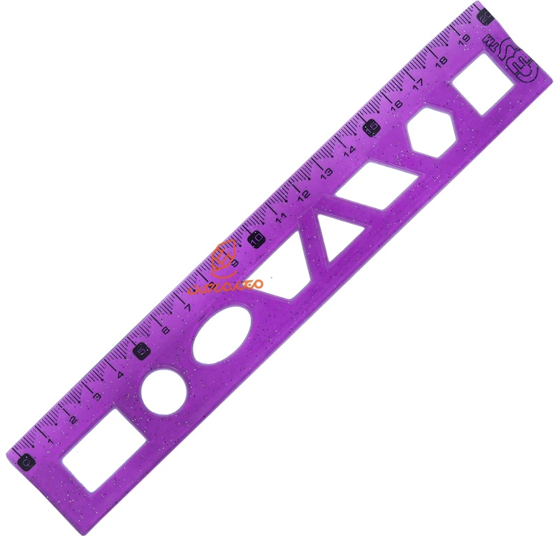 خط کش 20cm ژله ای شابلون دار ( اشکال هندسی )  MJ-121 سی بی اس (7).jpg