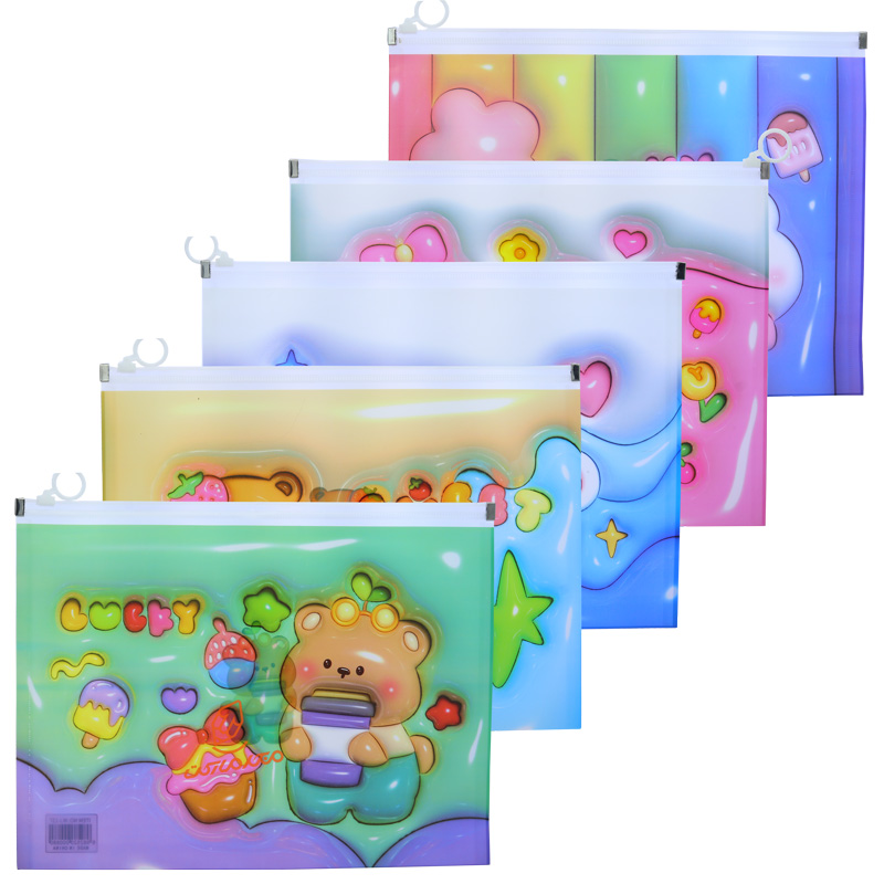 پوشه زیپ دار فانتزی طرح خرس WJ-137