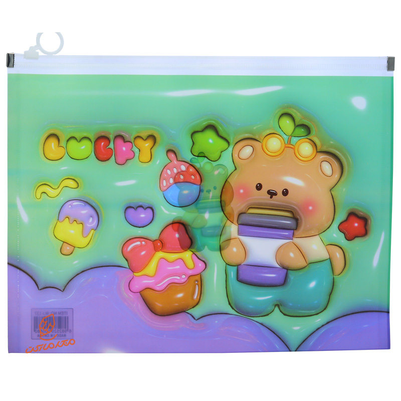 پوشه زیپ دار فانتزی طرح خرس WJ-137 (3).jpg