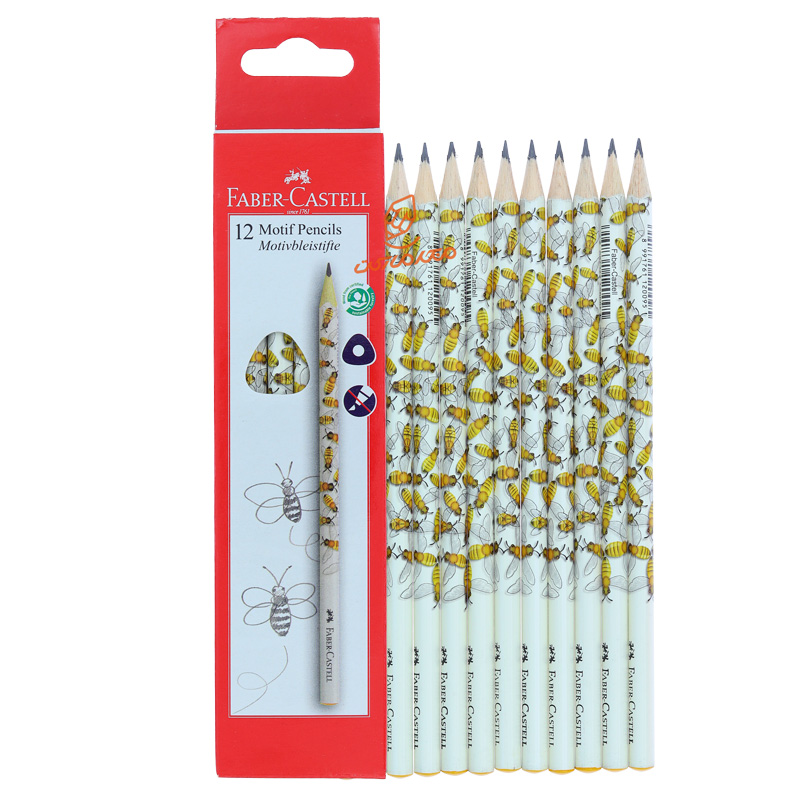 مداد مشکی 12 عددی مدل motif pencils طرح دار فابر کاستل FABERCASTELL (3).jpg