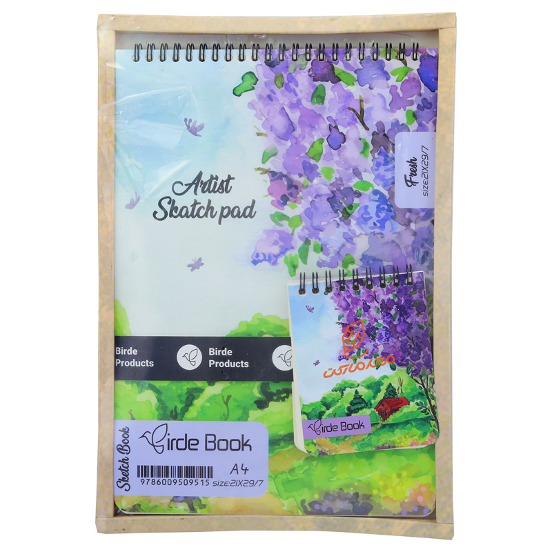 دفتر طراحی A4 به همراه دفتریادداشت BIRDE BOOK (3).jpg