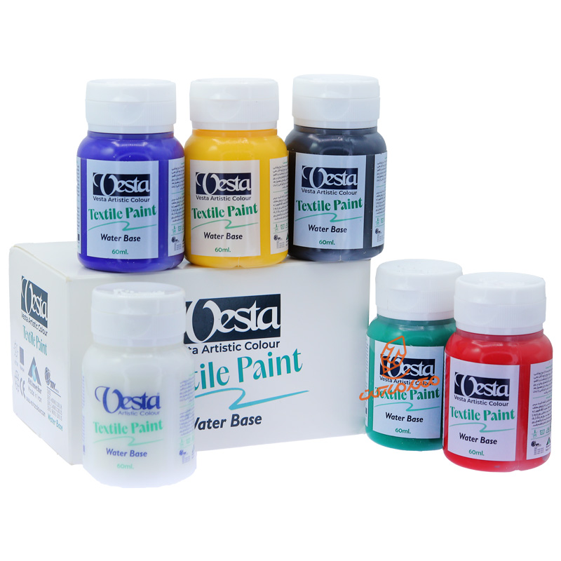 رنگ پارچه 6 رنگ 60 میل وستا VESTA