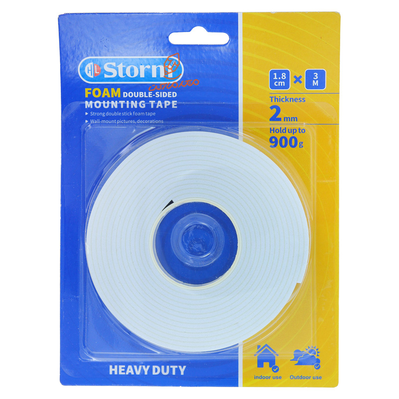 چسب دو طرفه فومی نواری 3 متر 2137 استورم STORM