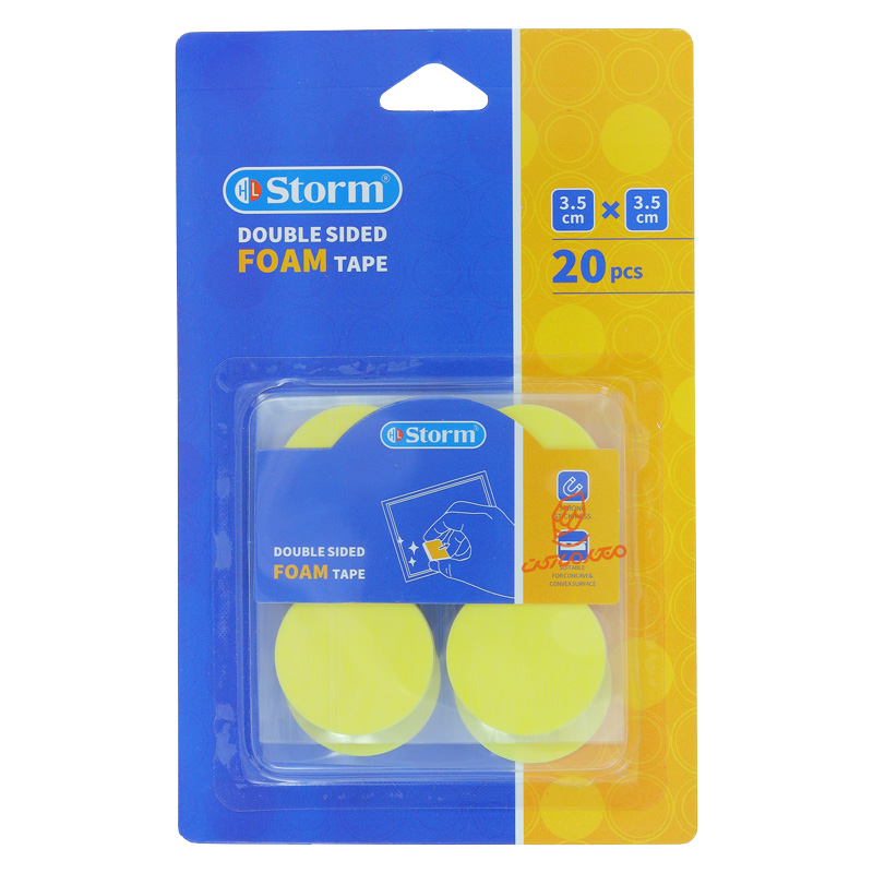 چسب دو طرفه فومی دایره 20 عددی 2135 استورم  STORM