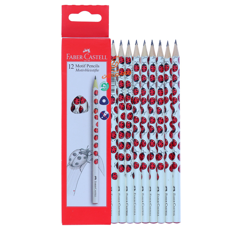 مداد مشکی 12 عددی مدل motif pencils طرح دار فابر کاستل FABERCASTELL (4).jpg