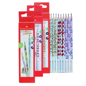 مداد مشکی 12 عددی مدل motif pencils طرح دار فابر کاستل FABERCASTELL