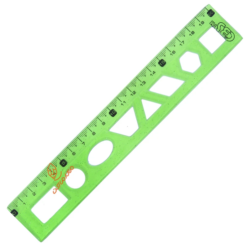 خط کش 20cm ژله ای شابلون دار ( اشکال هندسی )  MJ-121 سی بی اس (4).jpg