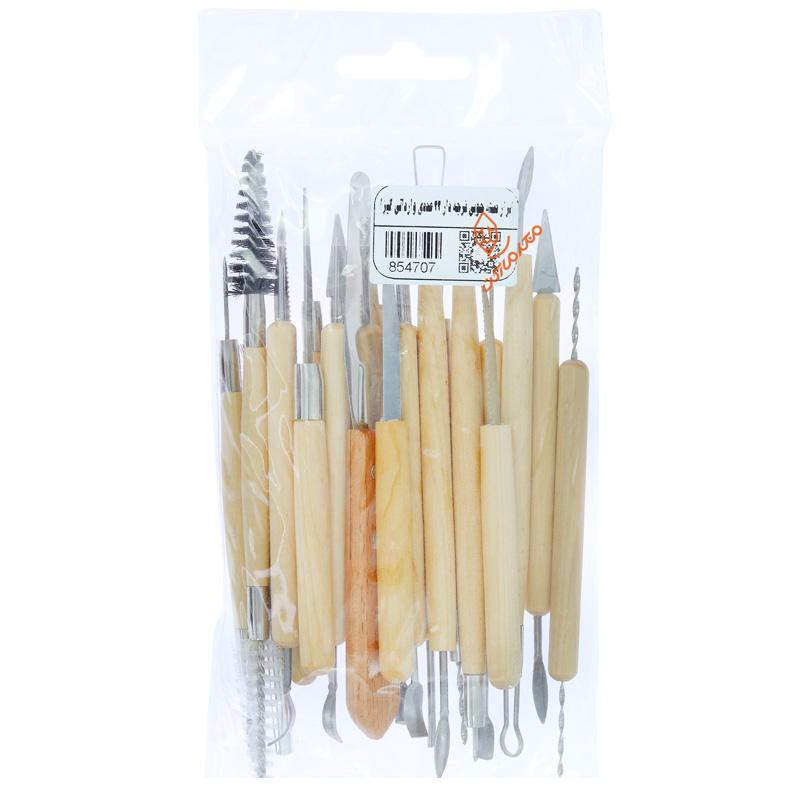 ابزار دو سر فرچه دار 22 عددی دسته چوبی الیزا ELIZA