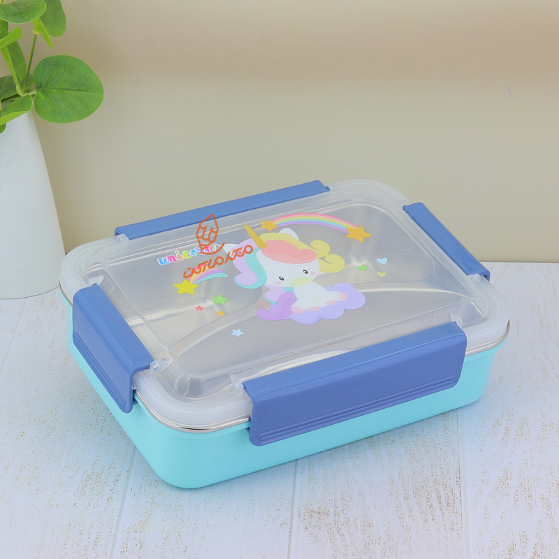 ظرف غذا سه خانه طرح یونی کورن (2).jpg