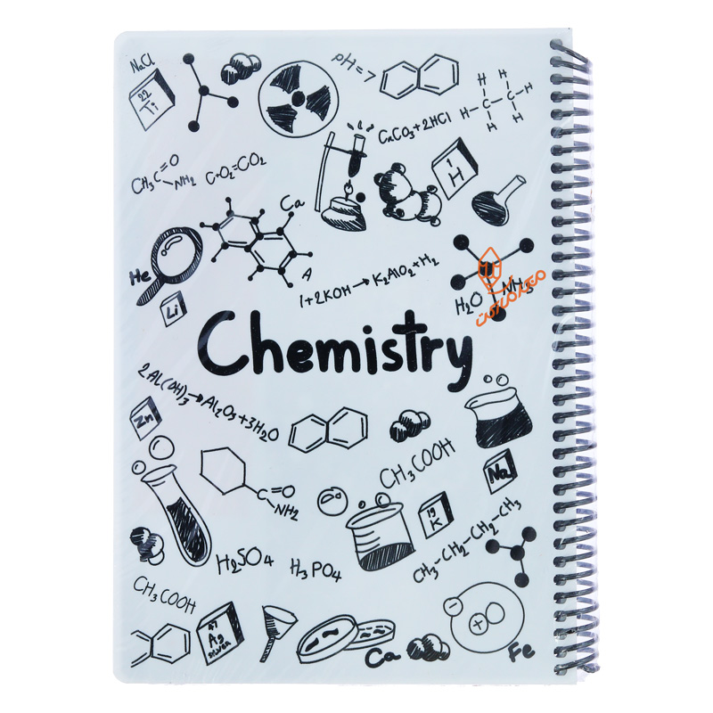 دفتر 100 برگ طرح شیمی جلد طلقی دات نوت DOT NOTE