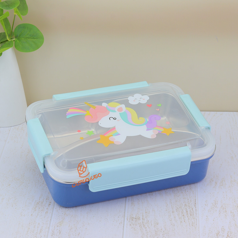 ظرف غذا سه خانه طرح یونی کورن (3).jpg