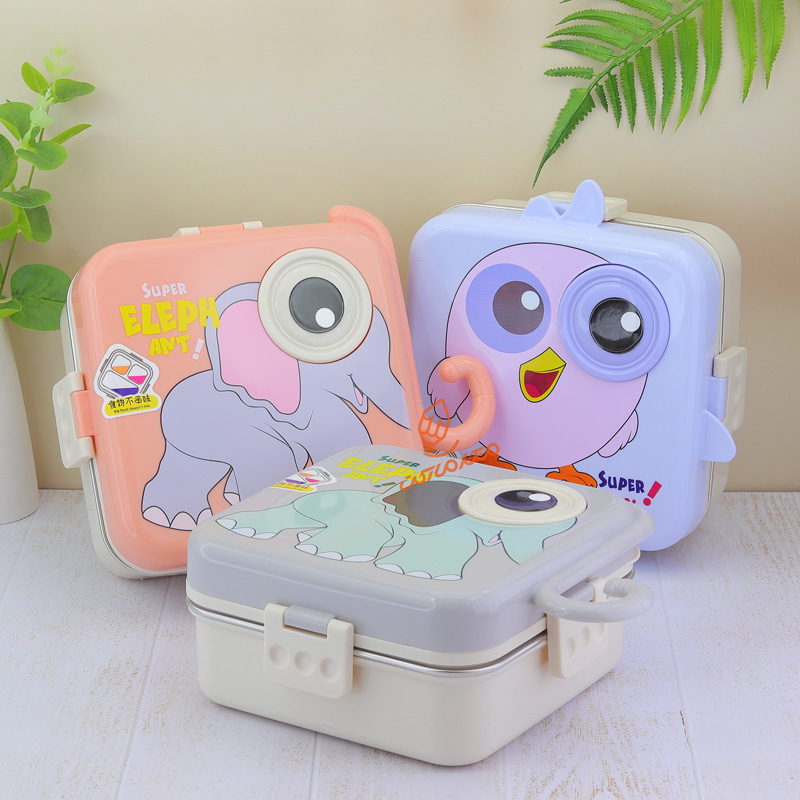 ظرف غذا داخل استیل طرح حیوانات کد 7114