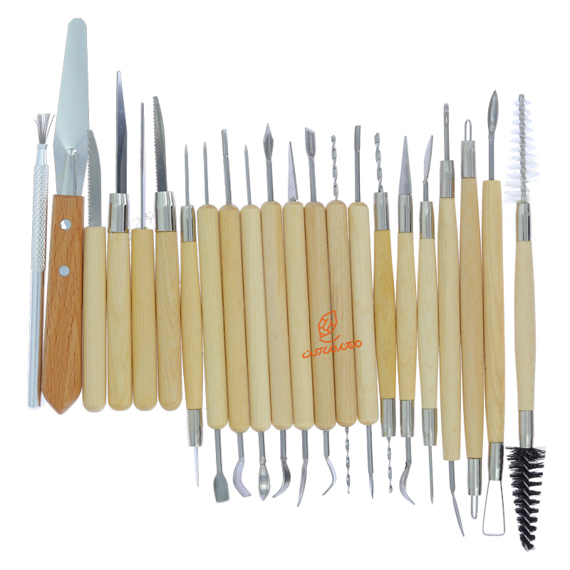 ابزار دو سر فرچه دار 22 عددی دسته چوبی الیزا ELIZA (2).jpg