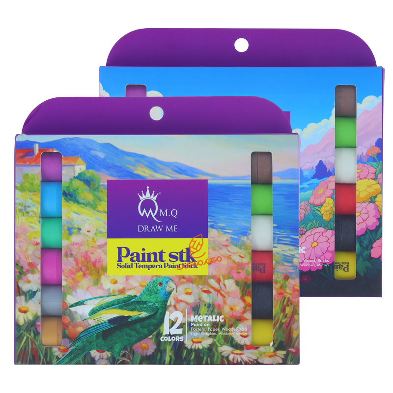 گواش جامد 12 رنگ مدل متالیک M-80 ام کیو MQ