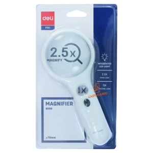 ذره بین 2.5X چراغ دار 9099 دلی DELI