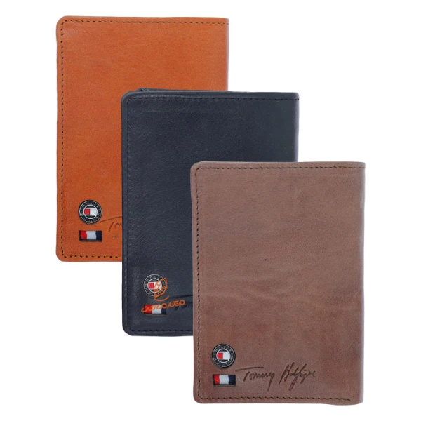 کیف پول چرم طرح دار مدل کتابی MONT BLANC کد 889