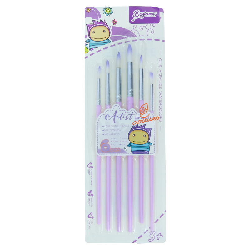 ست قلم مو سرگرد 6 عددی فانتزی BOYIXUAN (2).jpg