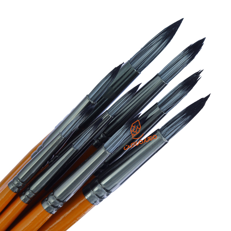 ست قلم مو سرگرد 12 عددی دسته نارنجی BOYIXUAN (4).jpg