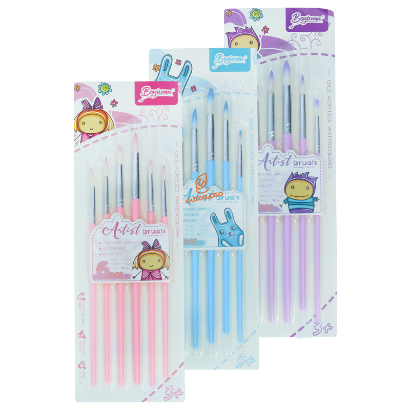 ست قلم مو سرگرد 6 عددی فانتزی BOYIXUAN