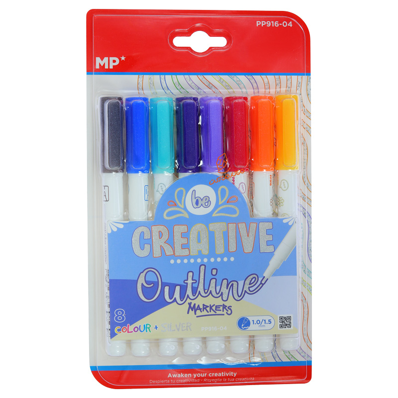 ماژیک جادویی ۸ رنگ MP مدل P-916(04) مناسب نقاشیهای خلاقانه و ماندگار