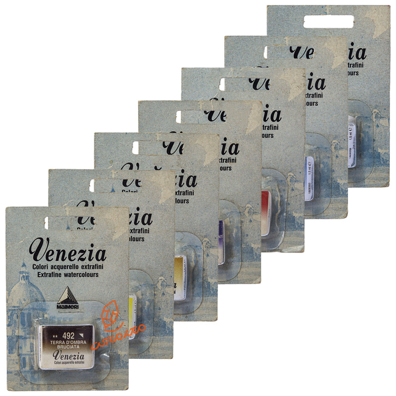 قرص آبرنگ برند مایمری MAIMERI - رنگ‌های آبرنگ با کیفیت بالا مناسب نقاشی هنری و حرفه‌ای