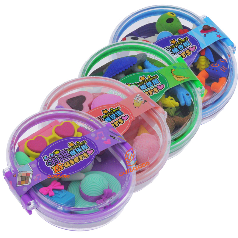 کلکسیون 7 عددی پاک‌کن فانتزی مدل QH-8612 - مجموعه پاک‌کن‌های نرم با طرح‌های متنوع و جذاب برای کودکان