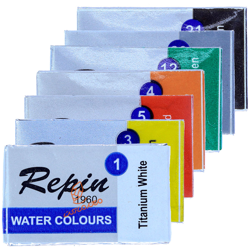 قرص آبرنگ برند رپین REPIN - مجموعه رنگ‌های آبرنگ با کیفیت برای نقاشی و طراحی هنری