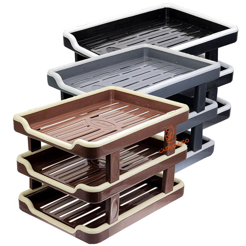 کازیو رومیزی 3 طبقه برند ونداد VENDAD - جعبه نظم‌دهنده چندطبقه مناسب نگهداری لوازم اداری و تحریر