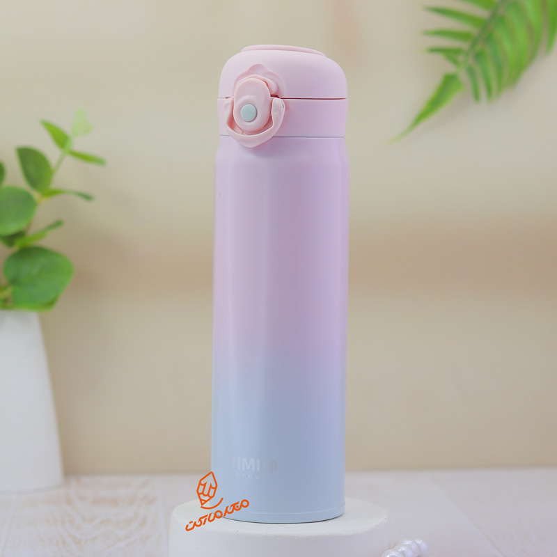 فلاسک مسافرتی 500 میلی‌لیتری دسته‌دار YIMI مدل BW-051 مناسب سفر و نگهداری دمای نوشیدنی