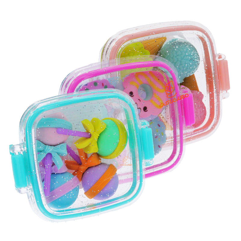 کلکسیون پاک‌کن فانتزی طرح خوراکی مدل QH-8615 - مجموعه پاک‌کن‌های نرم با طرح‌های متنوع و جذاب خوراکی برای کودکان