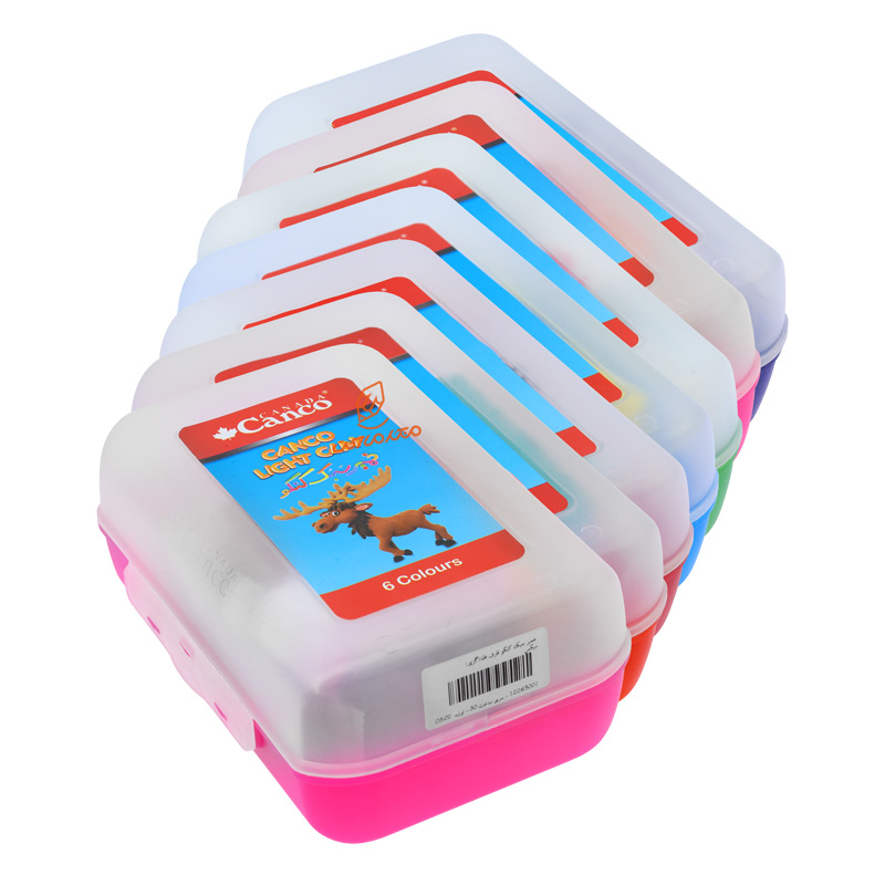 خمیر سبک آنتی باکتریال 6 رنگ کنکو CANCO - خمیر بازی بهداشتی و نرم مناسب کودکان و کارهای هنری