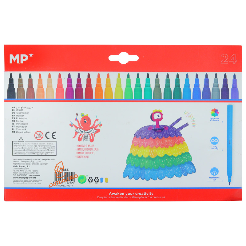 ماژیک رنگ آمیزی 24 رنگ P-853 ام پی MP (2).jpg